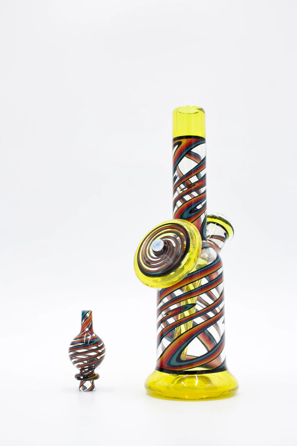 East Atlanta S&V Reverend Morse Glass Mini Tube in transparent yellow, showing the sleek, single-layer design and vibrant color.