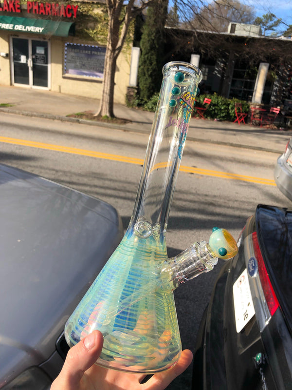 Jellyfish Glass Classic Fume Raked Beaker 7mm - East Atlanta S&V