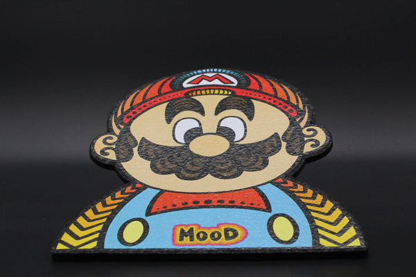 Moodmats X Grotie "The Plumber" smoke accessories mat with detailed plumber-themed design on textured surface.