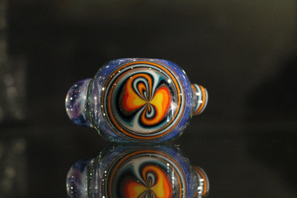 Oats Glass hand pipe made of clear glass with a smooth, rounded bowl and ergonomic design for comfortable holding.